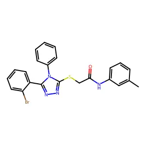 2-((5-(2-Bromophenyl)-4-phenyl-4H-1,2,4-triazol-3-yl)thio)-N-(m-tolyl)acetamide structure