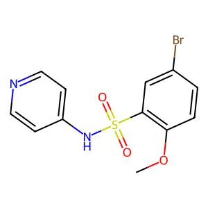 5-bromo-2-methoxy-N-pyridin-4-ylbenzenesulfonamide structure