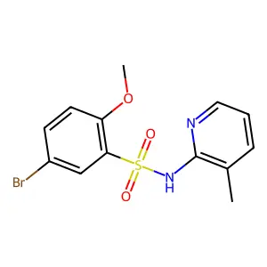 5-bromo-2-methoxy-N-(3-methyl-2-pyridinyl)benzenesulfonamide structure