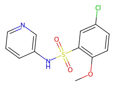 5-chloro-2-methoxy-N-pyridin-3-ylbenzenesulfonamide structure