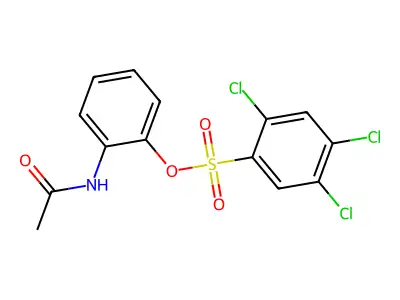 2-(Acetylamino)phenyl 2,4,5-trichlorobenzenesulfonate structure