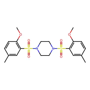 1,4-Bis[(2-methoxy-5-methylphenyl)sulfonyl]piperazine structure