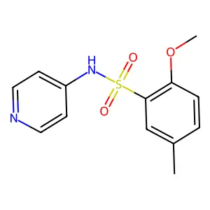 2-methoxy-5-methyl-N-pyridin-4-ylbenzenesulfonamide structure