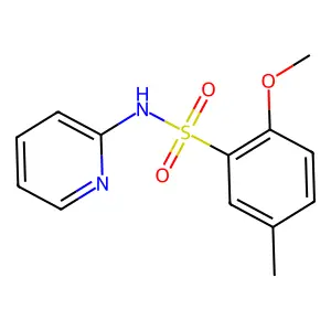 2-methoxy-5-methyl-N-pyridin-2-ylbenzenesulfonamide structure