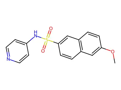 6-methoxy-N-(pyridin-4-yl)naphthalene-2-sulfonamide structure