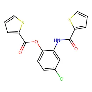 4-Chloro-2-[(2-thienylcarbonyl)amino]phenyl 2-thiophenecarboxylate structure