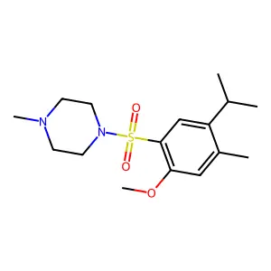 1-(5-Isopropyl-2-methoxy-4-methyl-benzenesulfonyl)-4-methyl-piperazine structure