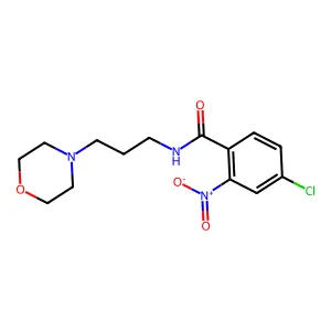 4-chloro-N-(3-morpholin-4-ylpropyl)-2-nitrobenzamide structure