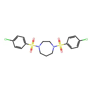 1,4-Bis((4-chlorophenyl)sulfonyl)-1,4-diazepane structure