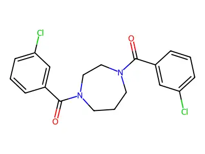 [4-(3-Chlorobenzoyl)-1,4-diazepan-1-yl]-(3-chlorophenyl)methanone structure