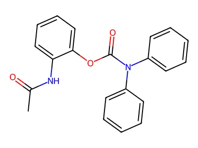 2-acetamidophenyl N,N-diphenylcarbamate structure