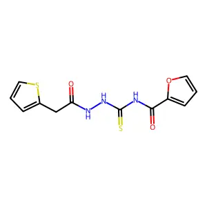 N-[[(2-thiophen-2-ylacetyl)amino]carbamothioyl]furan-2-carboxamide structure