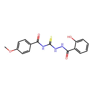 N-[[(2-hydroxybenzoyl)amino]carbamothioyl]-4-methoxybenzamide structure