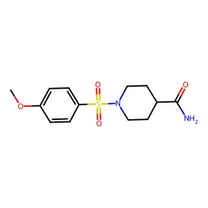 1-(4-Methoxyphenyl)sulfonylpiperidine-4-carboxamide structure