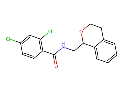 2,4-dichloro-N-(3,4-dihydro-1H-isochromen-1-ylmethyl)benzamide structure