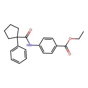 Ethyl 4-((phenylcyclopentyl)carbonylamino)benzoate structure
