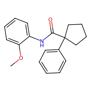 N-(2-methoxyphenyl)-1-phenylcyclopentanecarboxamide structure