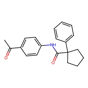 N-(4-acetylphenyl)-1-phenylcyclopentane-1-carboxamide structure