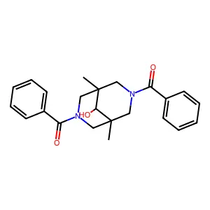 3,7-Dibenzoyl-1,5-dimethyl-3,7-diazabicyclo[3.3.1]nonan-9-ol structure