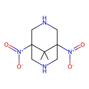 9,9-Dimethyl-1,5-dinitro-3,7-diazabicyclo[3.3.1]nonane structure