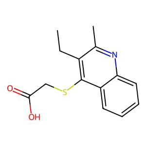 [(3-Ethyl-2-methylquinolin-4-yl)sulfanyl]acetic acid structure