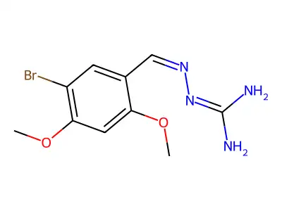 (2Z)-2-(5-bromo-2,4-dimethoxybenzylidene)hydrazinecarboximidamide structure
