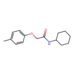 N-cyclohexyl-2-(4-methylphenoxy)acetamide structure