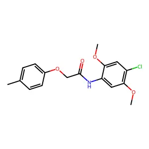 N-(4-chloro-2,5-dimethoxyphenyl)-2-(4-methylphenoxy)acetamide structure