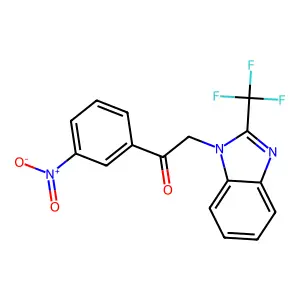 1-(3-Nitrophenyl)-2-[2-(trifluoromethyl)benzimidazol-1-yl]ethanone structure