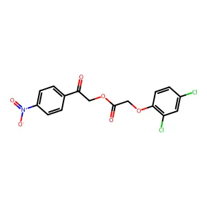 2-(4-Nitrophenyl)-2-oxoethyl (2,4-dichlorophenoxy)acetate structure