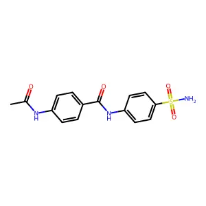 4-acetamido-N-(4-sulfamoylphenyl)benzamide structure