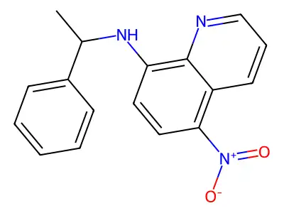 5-nitro-N-(1-phenylethyl)quinolin-8-amine structure