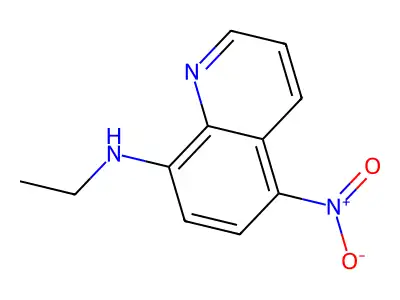 8-Ethylamino-5-nitroquinoline structure