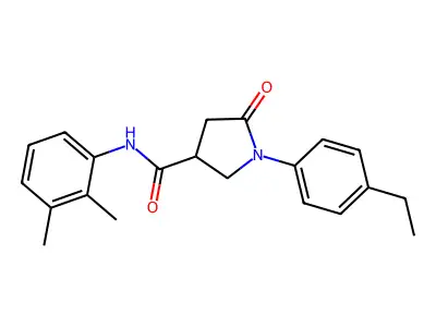 N-(2,3-dimethylphenyl)-1-(4-ethylphenyl)-5-oxopyrrolidine-3-carboxamide structure