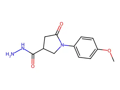 1-(4-Methoxyphenyl)-5-oxopyrrolidine-3-carbohydrazide structure