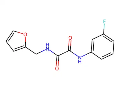 N'-(3-fluorophenyl)-N-(furan-2-ylmethyl)oxamide structure