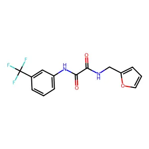 N-(furan-2-ylmethyl)-N'-[3-(trifluoromethyl)phenyl]oxamide structure