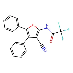 N-(3-Cyano-4,5-diphenyl-2-furanyl)-2,2,2-trifluoroacetamide structure