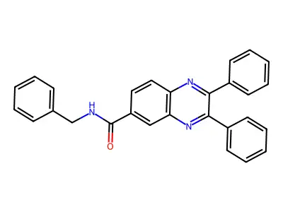 N-benzyl-2,3-diphenylquinoxaline-6-carboxamide structure