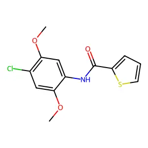 N-(4-chloro-2,5-dimethoxyphenyl)thiophene-2-carboxamide structure