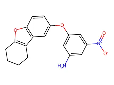 3-Nitro-5-(6,7,8,9-tetrahydrodibenzofuran-2-yloxy)aniline structure