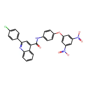 N-(4-{3,5-bisnitrophenoxy}phenyl)-2-(4-chlorophenyl)-4-quinolinecarboxamide structure
