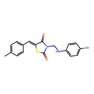 3-[(4-Bromoanilino)methyl]-5-(4-methylbenzylidene)-1,3-thiazolidine-2,4-dione structure
