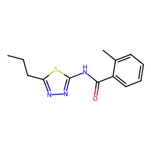 2-methyl-N-(5-propyl-1,3,4-thiadiazol-2-yl)benzamide structure