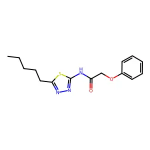 N-(5-pentyl-1,3,4-thiadiazol-2-yl)-2-phenoxyacetamide structure