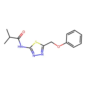 2-methyl-N-[5-(phenoxymethyl)-1,3,4-thiadiazol-2-yl]propanamide structure