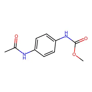methyl N-(4-acetamidophenyl)carbamate structure