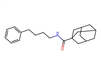 N-(4-phenylbutyl)adamantane-1-carboxamide structure