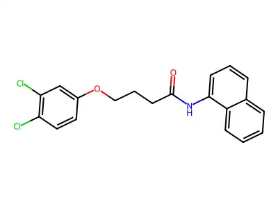 4-(3,4-dichlorophenoxy)-N-naphthalen-1-ylbutanamide structure
