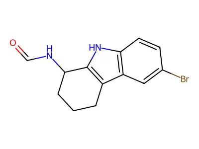 N-(6-bromo-2,3,4,9-tetrahydro-1H-carbazol-1-yl)formamide structure